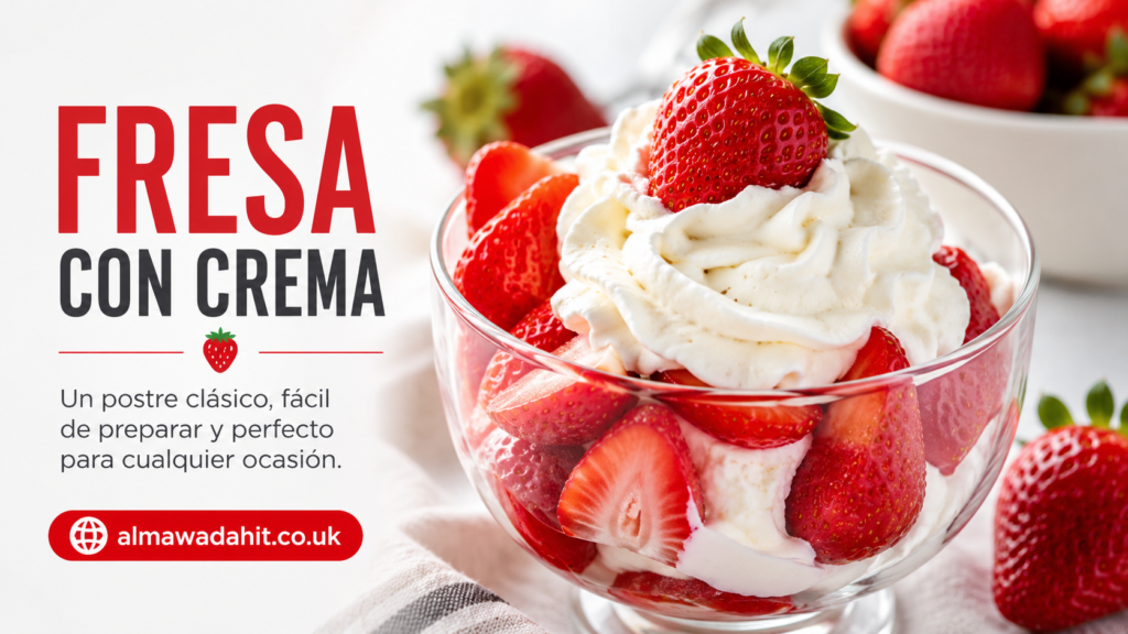 fresa con crema